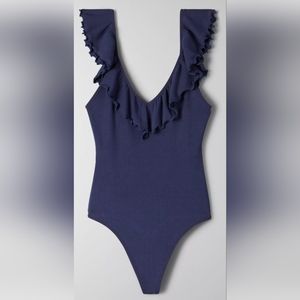 Aritzia Wilfred Danette Bodysuit XS Navy
